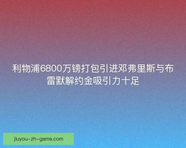 利物浦6800万镑打包引进邓弗里斯与布雷默解约金吸引力十足